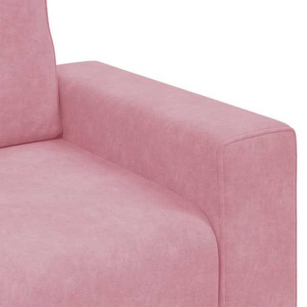 Soffstol rosa 100x77x82 cm sammet