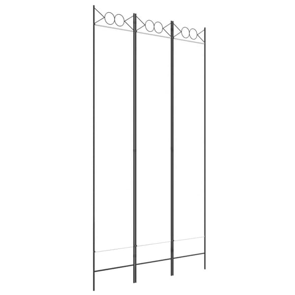 Rumsavdelare 3 paneler vit 120x220 cm tyg