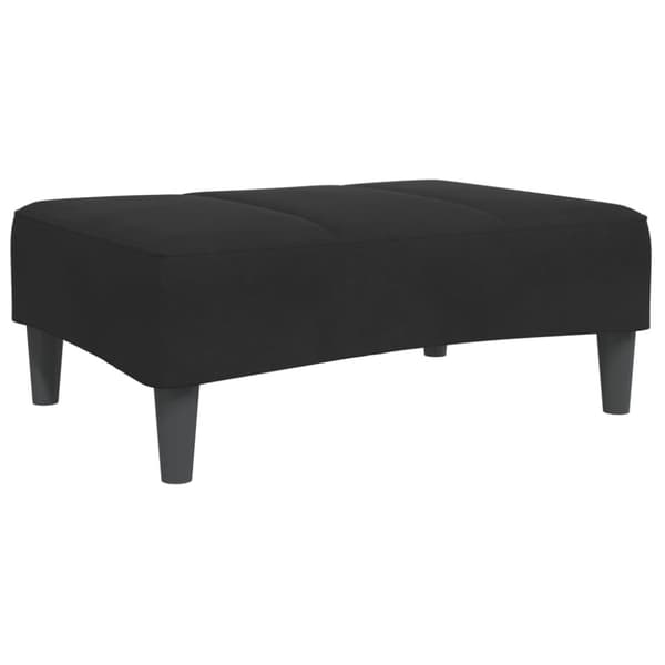 Fotpall svart 77x55x31 cm sammet