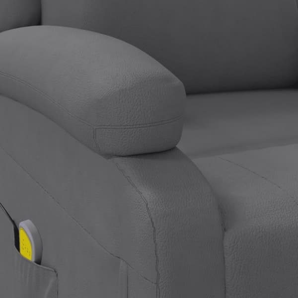 Massagefåtölj antracit konstläder