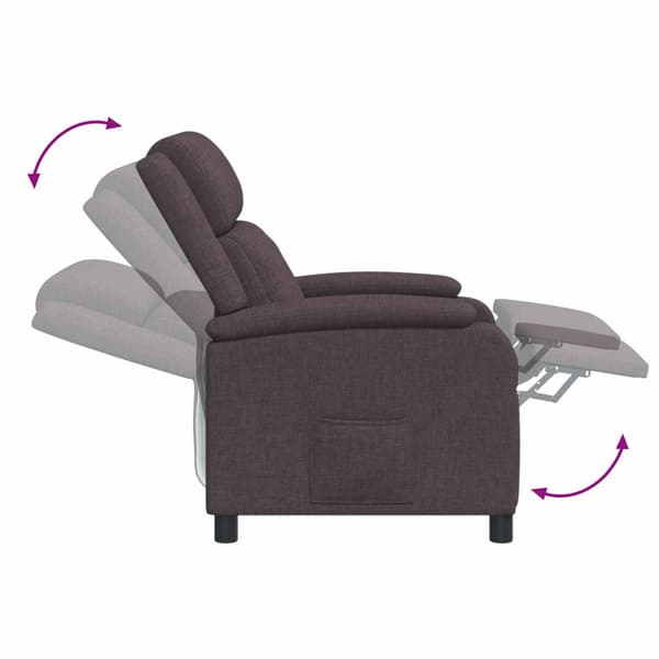 Recliner Mörkbrun Tyg