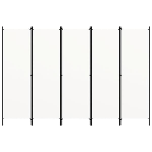 Rumsavdelare 5 paneler vit 250x180 cm