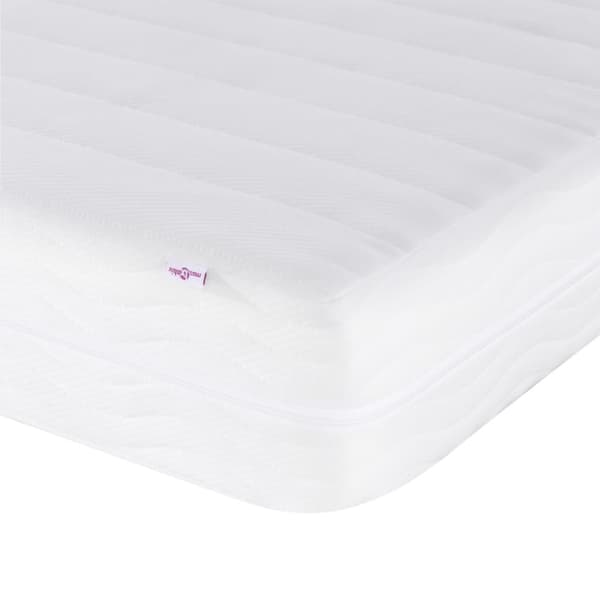 Bed with Mattress "Dover" Light Grey 100x200 cm Fabric
