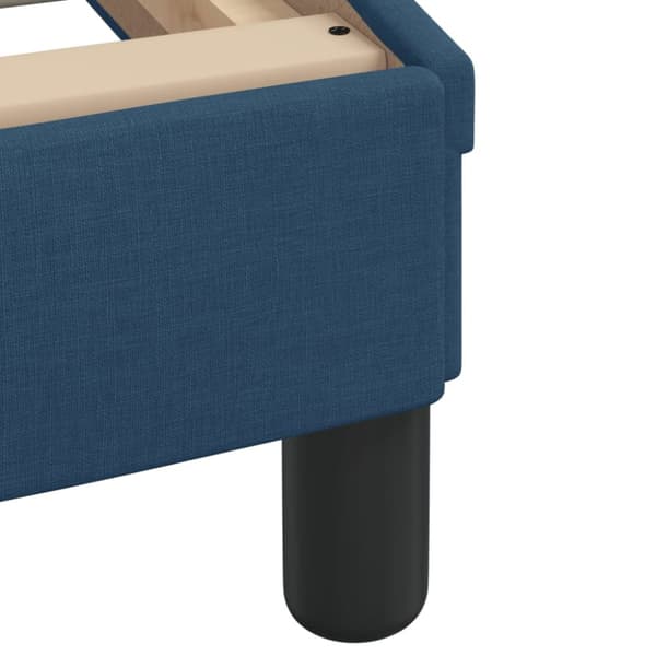Bed Frame with Headboard "Dover" Blue 100x200 cm Fabric