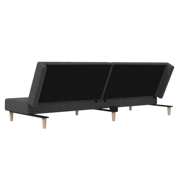 Bäddsoffa 2-sits mörkgrå tyg