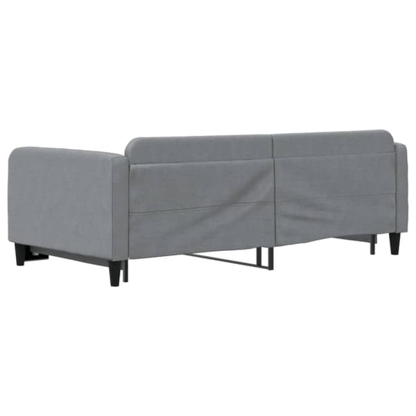 Dagbädd utdragbar ljusgrå 100x200 cm tyg