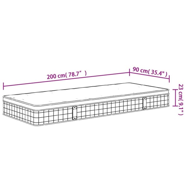 Bonellresårmadrass medium 90x200 cm