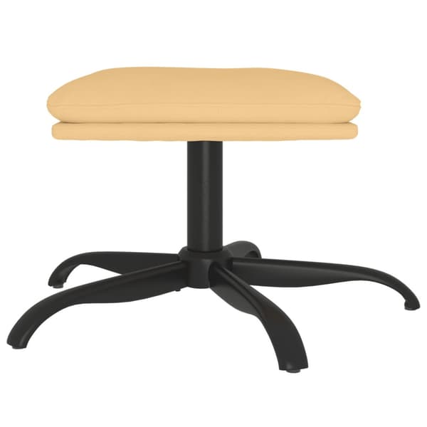 Fotpall gräddvit 60x60x36 cm mikrofibertyg