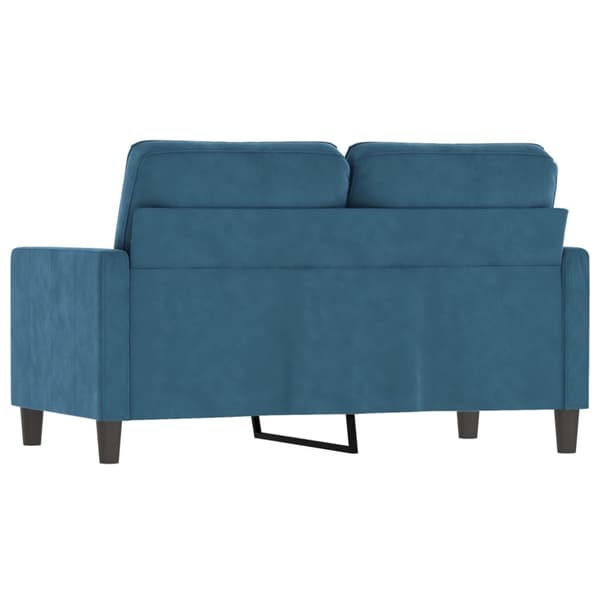 2-sitssoffa blå 120 cm sammet