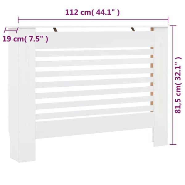Elementskydd 2 st vit 112x19x81,5 cm MDF