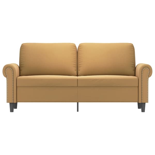 Soffa 2-sits brun 140 cm sammet