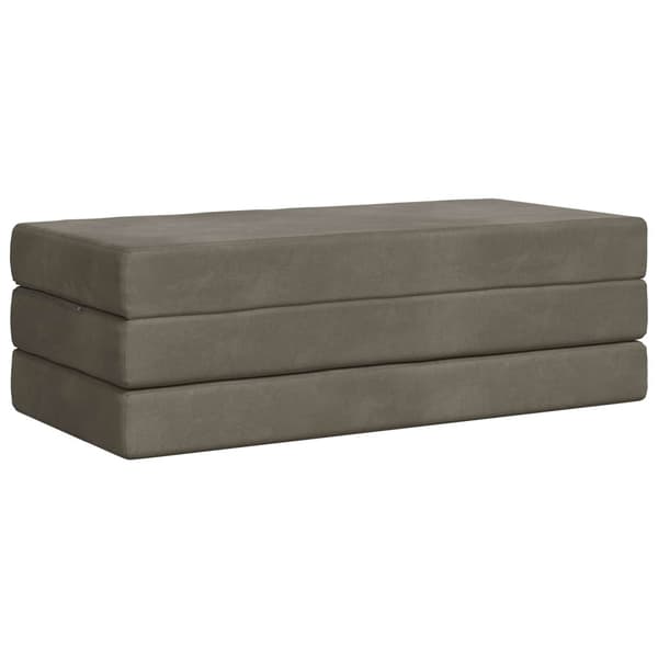 Fällbar Soffbed 120 x 67 x 45 cm Ljusgrå