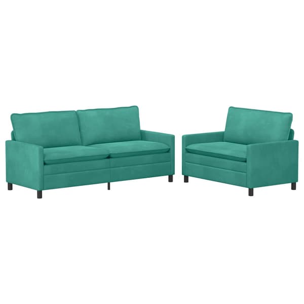Soffset 2 pcs Turkos Sammet