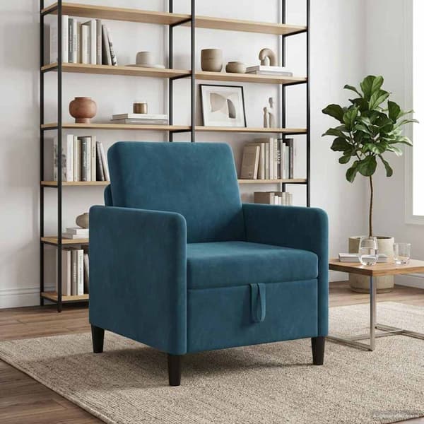 Soffa med förvaring Blå 72 x 78 x 87 cm Polyester