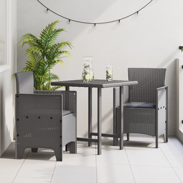 Trädgård Stol 2 pcs Ljusgrå 53 x 49 x 85 cm Polypropylen