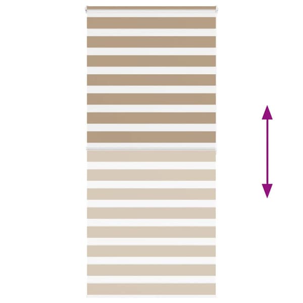 Rullgardin zebra 95x200 cm tyg bredd 90,9 cm polyester