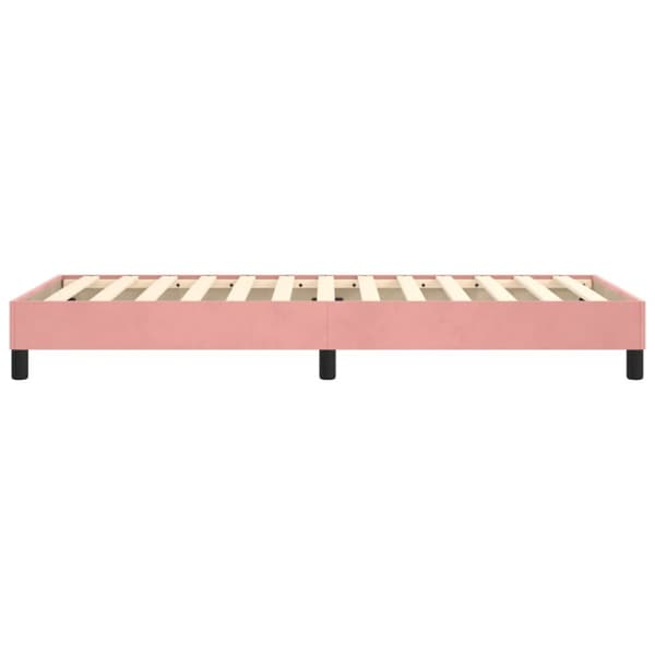 Boxspring-sängram rosa 100x200 cm sammet
