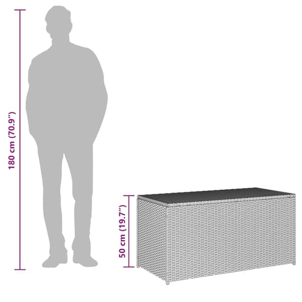 Dynbox konstrotting 100x50x50 cm grå