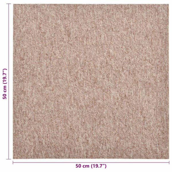 Matta 20 pcs Beige 50 x 50 cm 100% Polypropen