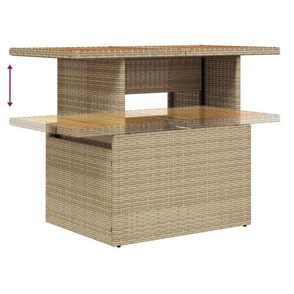 Trädgårdsoffset 7 st Beige konstrotting