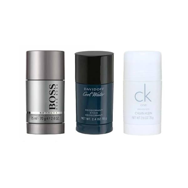 3-pack Deostick (Boss Bottled + Cool Water + CK One 75ml)