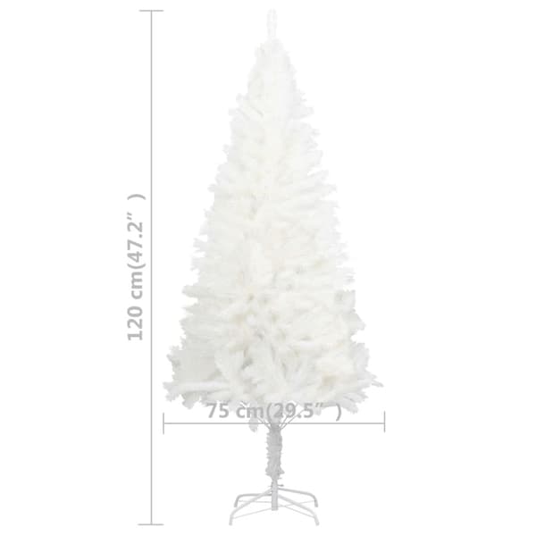 Plastgran verklighetstrogna barr vit 120 cm