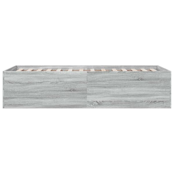Golvsängsram Grå Sonoma 80 x 200 cm Konstruerat trä
