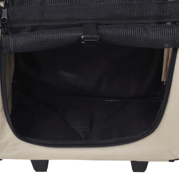 Hopfällbar djurvagn beige