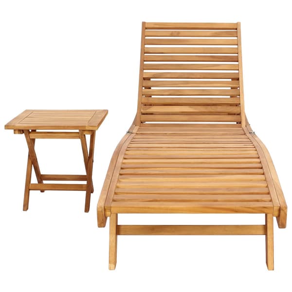 Solstol 2 pcs Brun Massivt teakträ