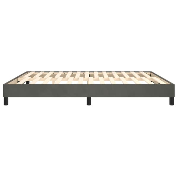 Boxspring-sängram mörkgrå 160x200 cm sammet