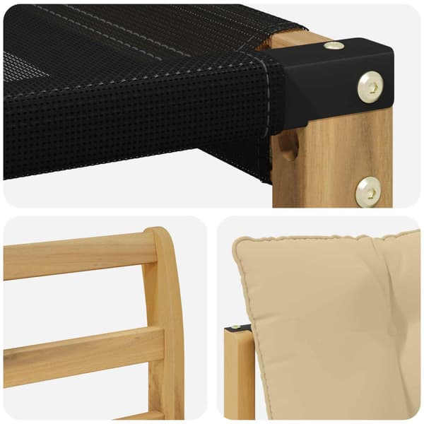 Utomhussoffset med kudde 4 pcs Vit och Beige