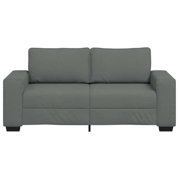 2-sitssoffa mörkgrå 180x77x82 cm tyg