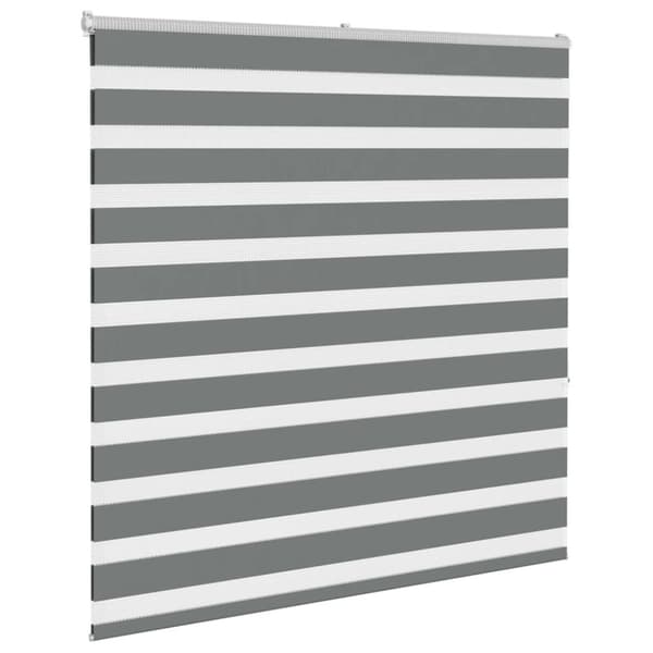 Rullgardin zebra mörkgrå 150x150 cm tyg bredd 145,9cm polyester