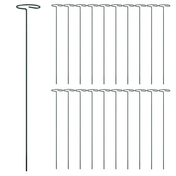 Växtstöd 20 st mörkgrön 40 cm stål