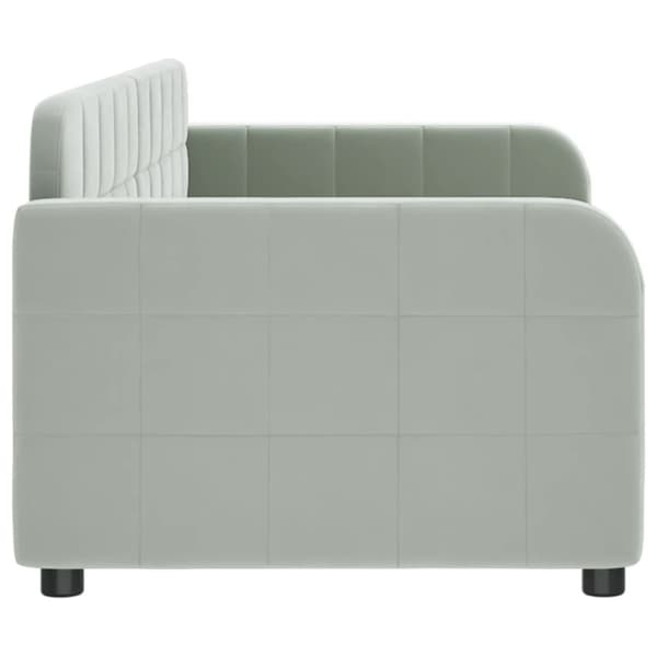 Dagbädd ljusgrå 80x200 cm sammet