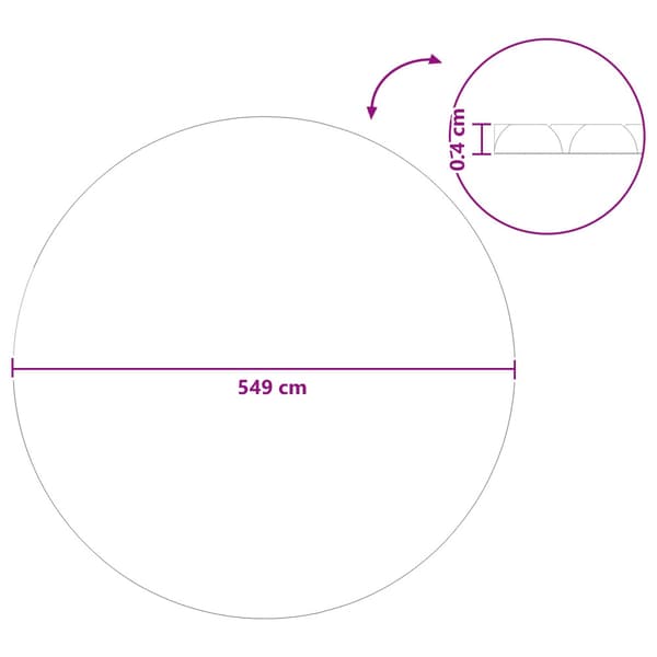 Poolöverdrag Extra Tung Blå 549 cm PE