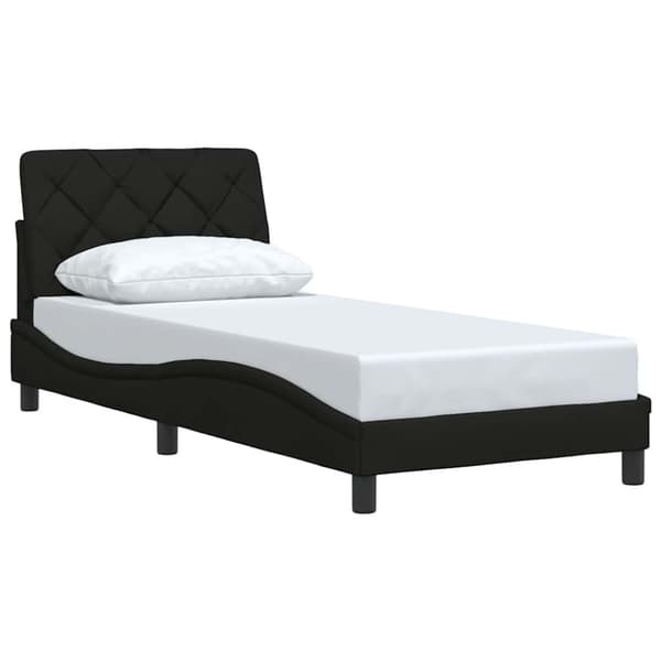 Bed Frame without Mattress Black 80x200 cm Fabric