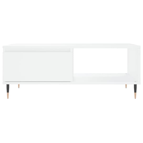 Soffbord vit 90x60x35 cm konstruerat trä