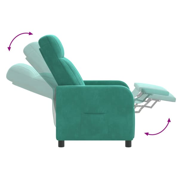 Recliner Turkos Sammet (V)