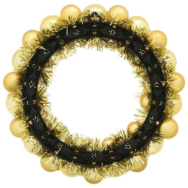 Julkulor kransar 2 pcs Guld 33 x 33 x 7 cm Polystyren