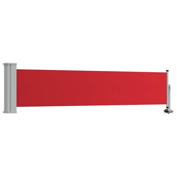 Infällbar sidomarkis 60x300 cm röd