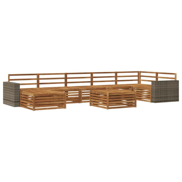 Utomhussoffset 8 pcs Naturlig
