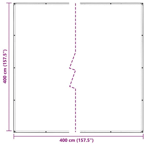 Klar presenning med öljetter 4x4 m PVC