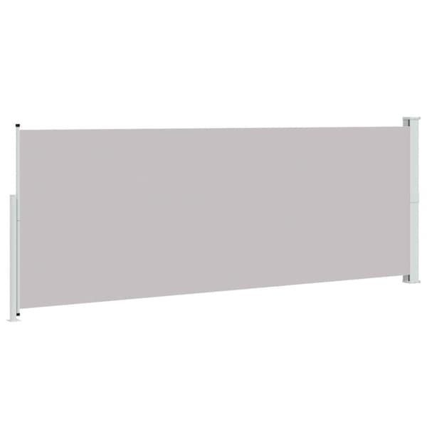 Infällbar sidomarkis 180x500 cm grå