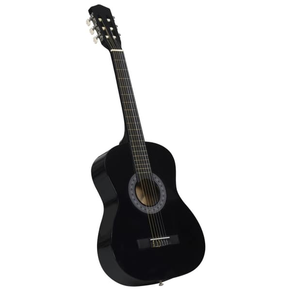 Gitarr för nybörjare 8 delar klassisk svart 3/4 36"