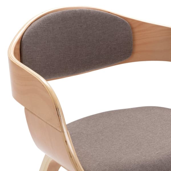 Matstolar 4 st böjträ och taupe tyg