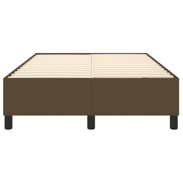 Boxspring-sängram mörkbrun 120x200 cm tyg