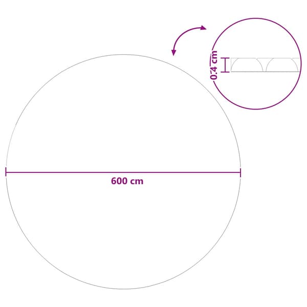 Poolöverdrag Extra Tung Blå 600 cm PE