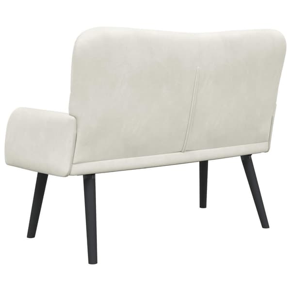 Tvåsitssoffa Kräm 115 x 61 x 87 cm Sammet
