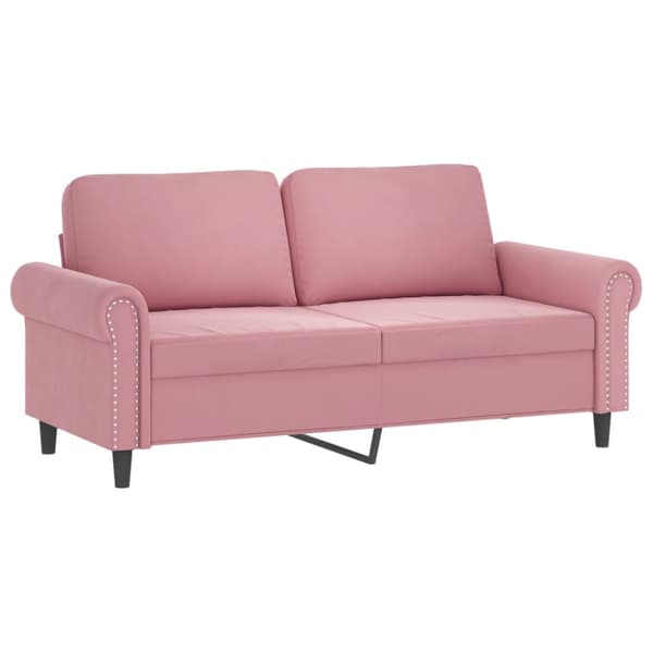 Soffa 2-sits rosa 140 cm sammet